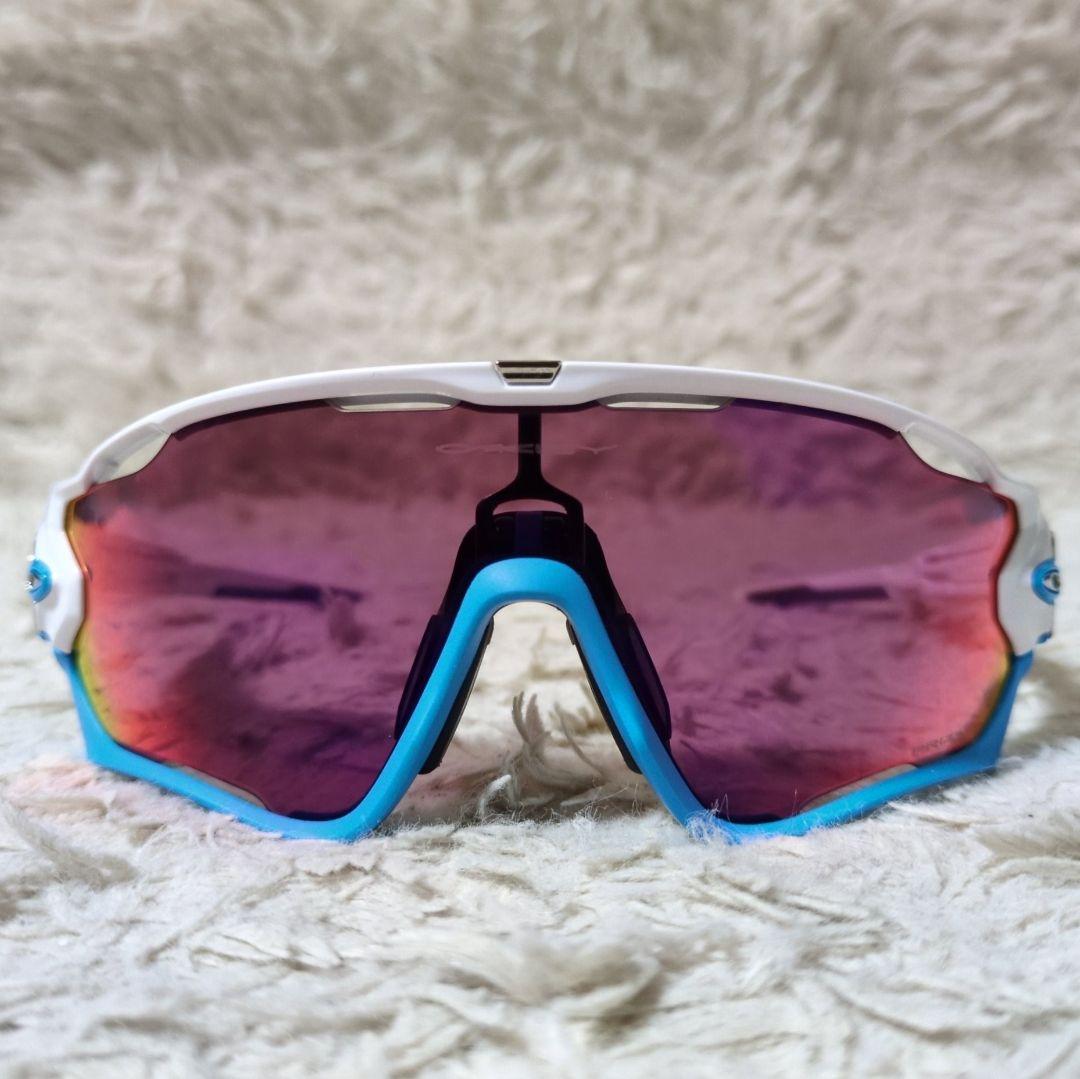 付属品完備 OAKLEY オークリー JAWBREAKER アイウェア 白 青