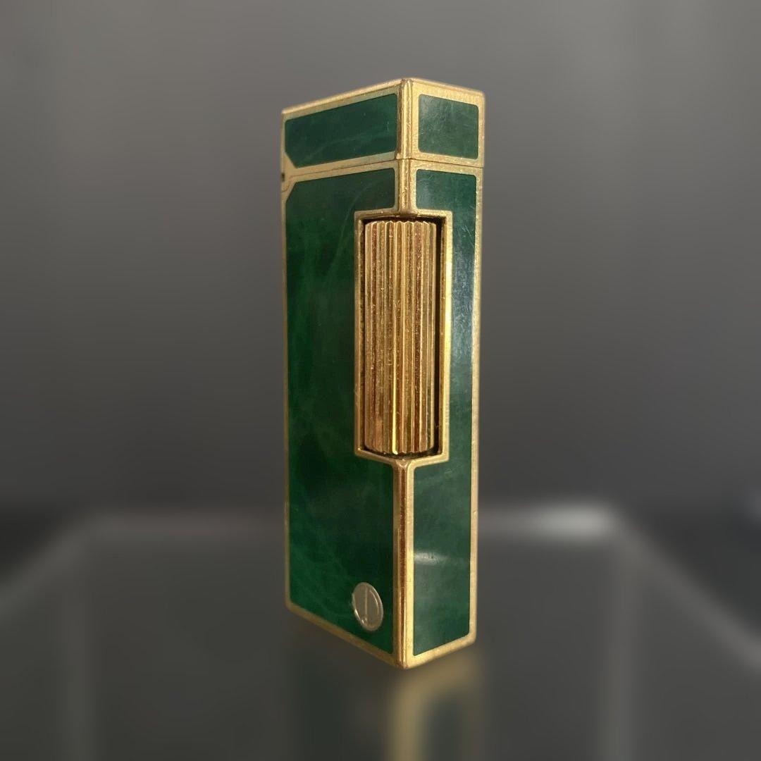 ダンヒル ガスライター グリーンマーブル ゴールド 希少 ヴィンテージ