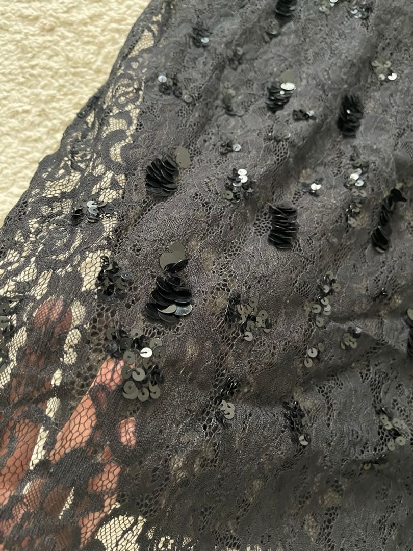 sara mallika スパンコールキャミワンピース