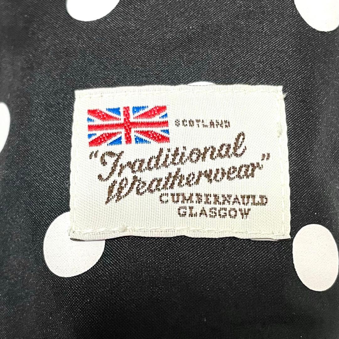 ✨美品　トラディショナルウェザー　晴雨兼用折り畳み傘　ドット柄　UV加工