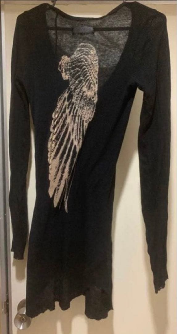 hyde着系if フェザーバックプリントカットソー　ラルク