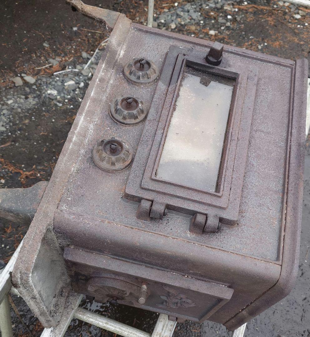 たのメル便送料込 薪ストーブ 鋳鉄製 煙突接続口付き