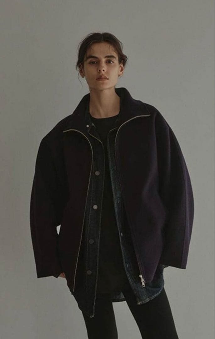 ETRE TOKYO メルトンスタンドネックリバーブルゾンM