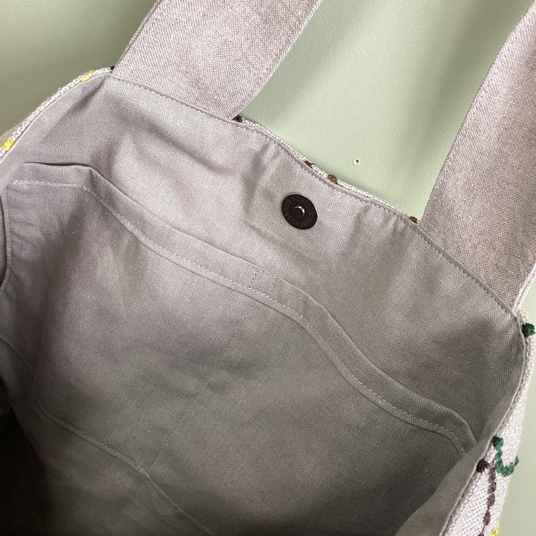 ミナペルホネンタンバリン両面でトートバッグ ハンドメイド