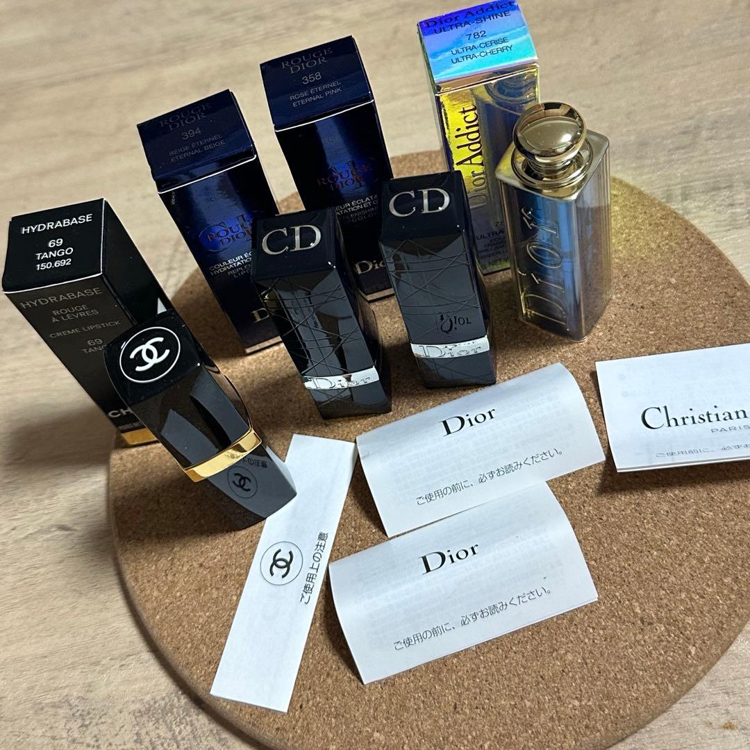 未使用　4点　シャネル　ディオール　口紅　ルージュ