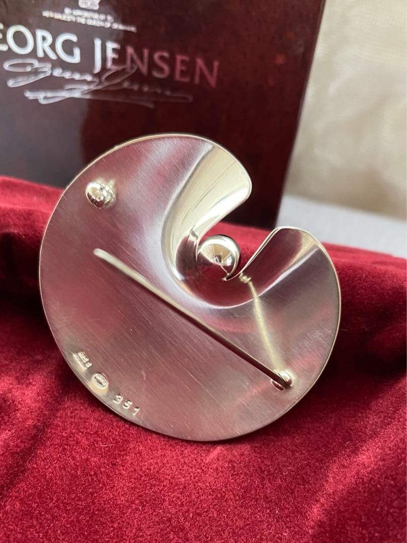 極美品 ヘマタイトブローチ351 睡蓮 sv925