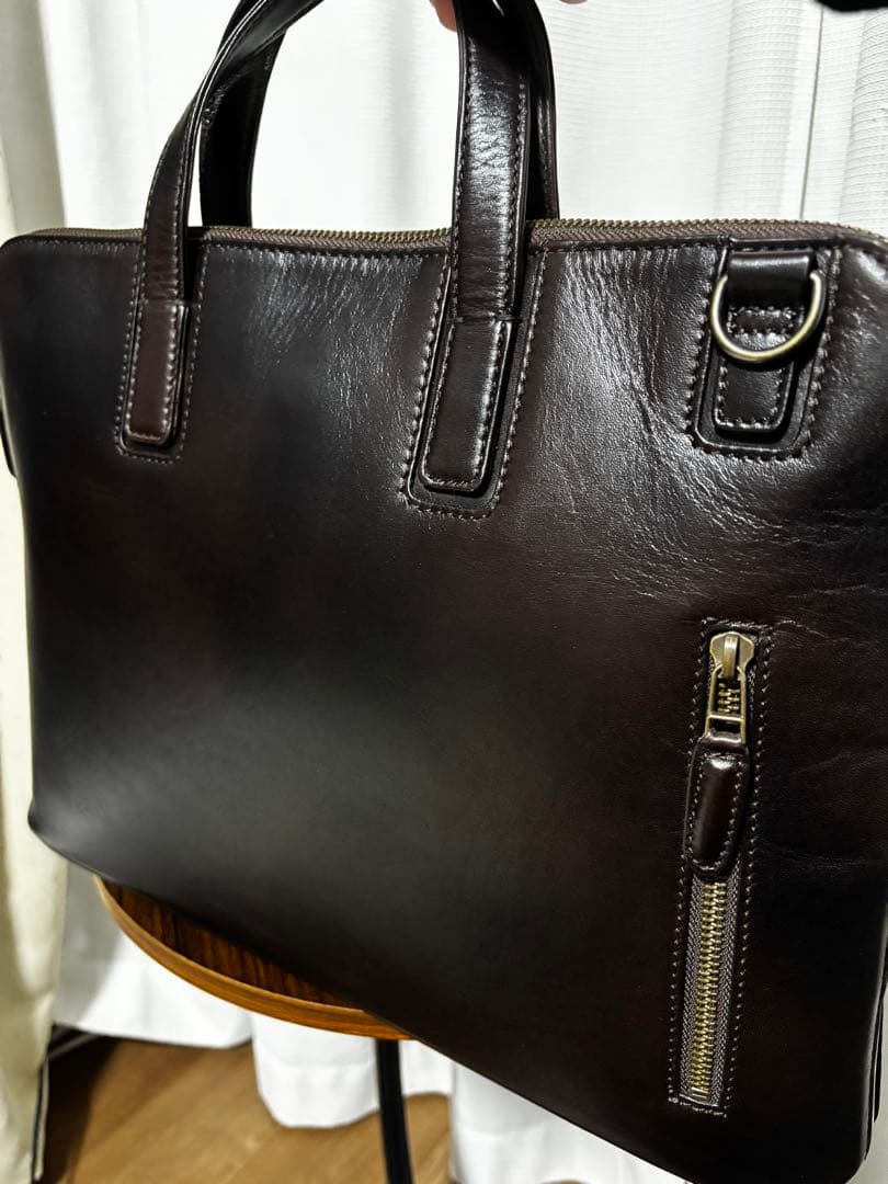 【極美品】マザーハウス ビジネスバッグ ブリーフケース ヴィンテージ レザー