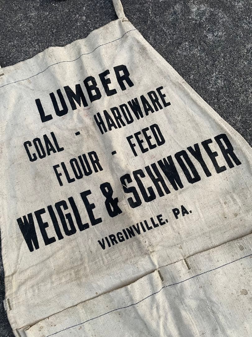 ビンテージ/USA製/アドバタイジング/ワークエプロン/キャンパス