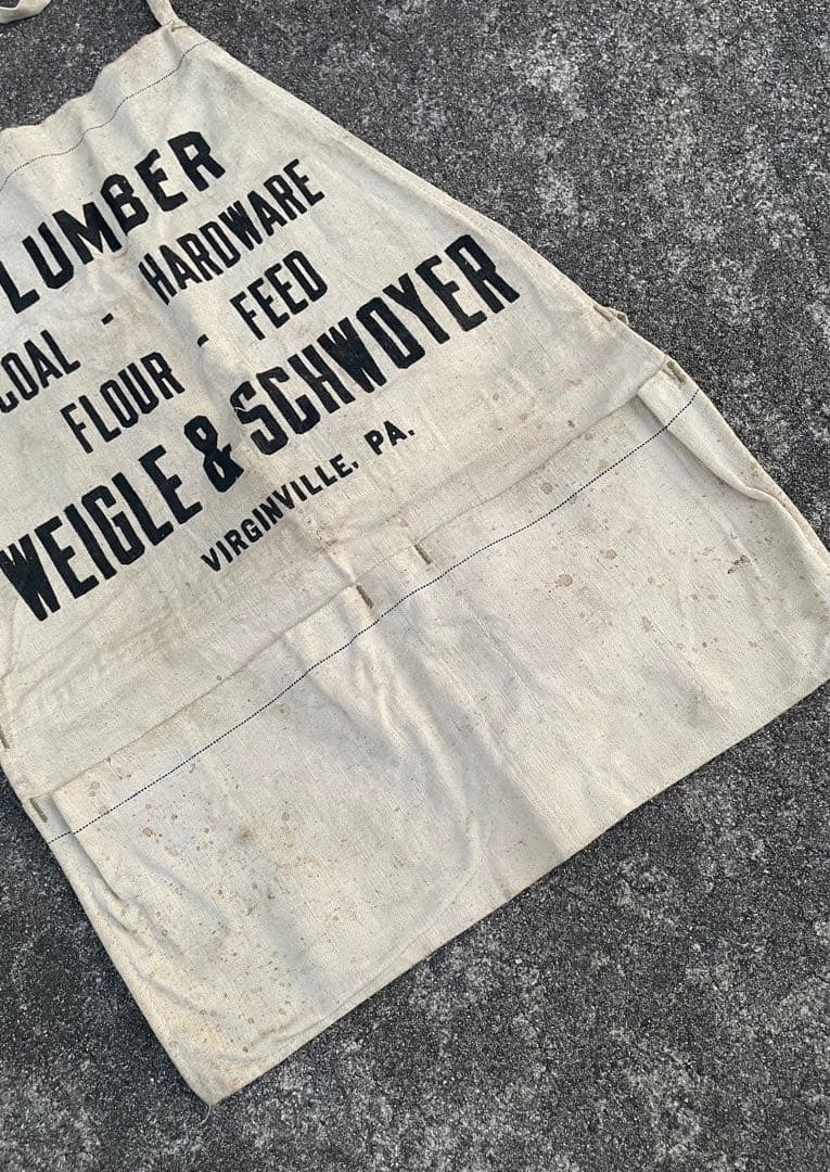 ビンテージ/USA製/アドバタイジング/ワークエプロン/キャンパス