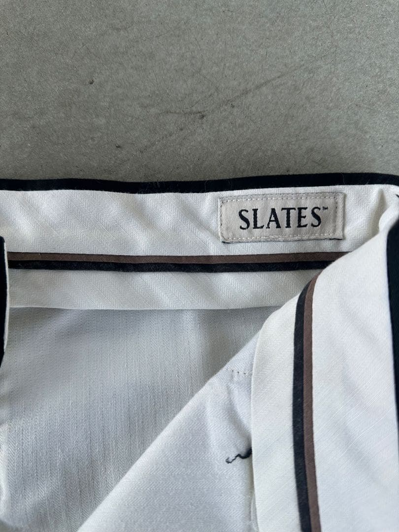 90s SLATES 3タック　スラックス　アメリカ製　W34/L30 黒