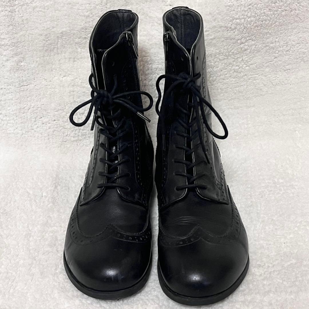 【BIRKENSTOCK】廃盤品 レースアップ ブーツ ブラック サイドジップ