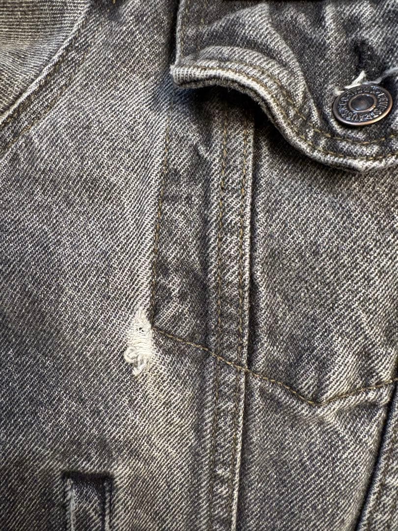 90s ユーロリーバイス デニムジャケット 70503-0258 先染めブラック