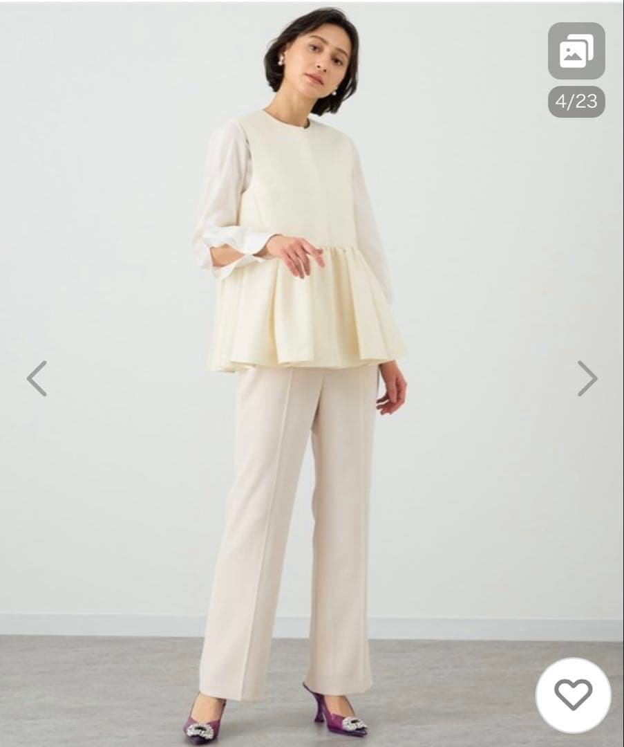 週末セール⭐︎ANAYI ウールペプラムジレ♡