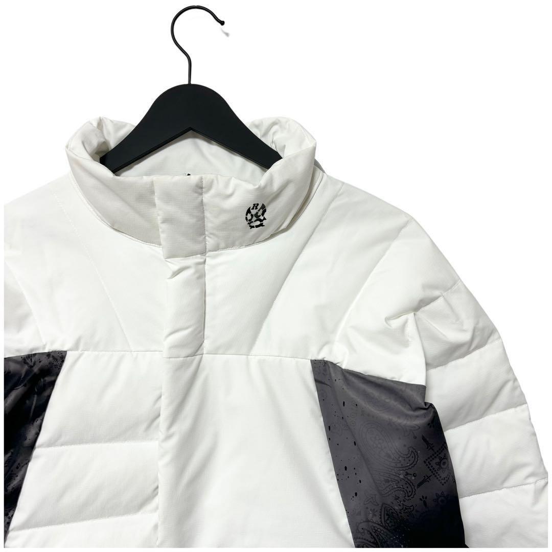新品 ラッセルノ ゴルフ パデッド ジャケット ペイズリー ホワイト 2XL 7