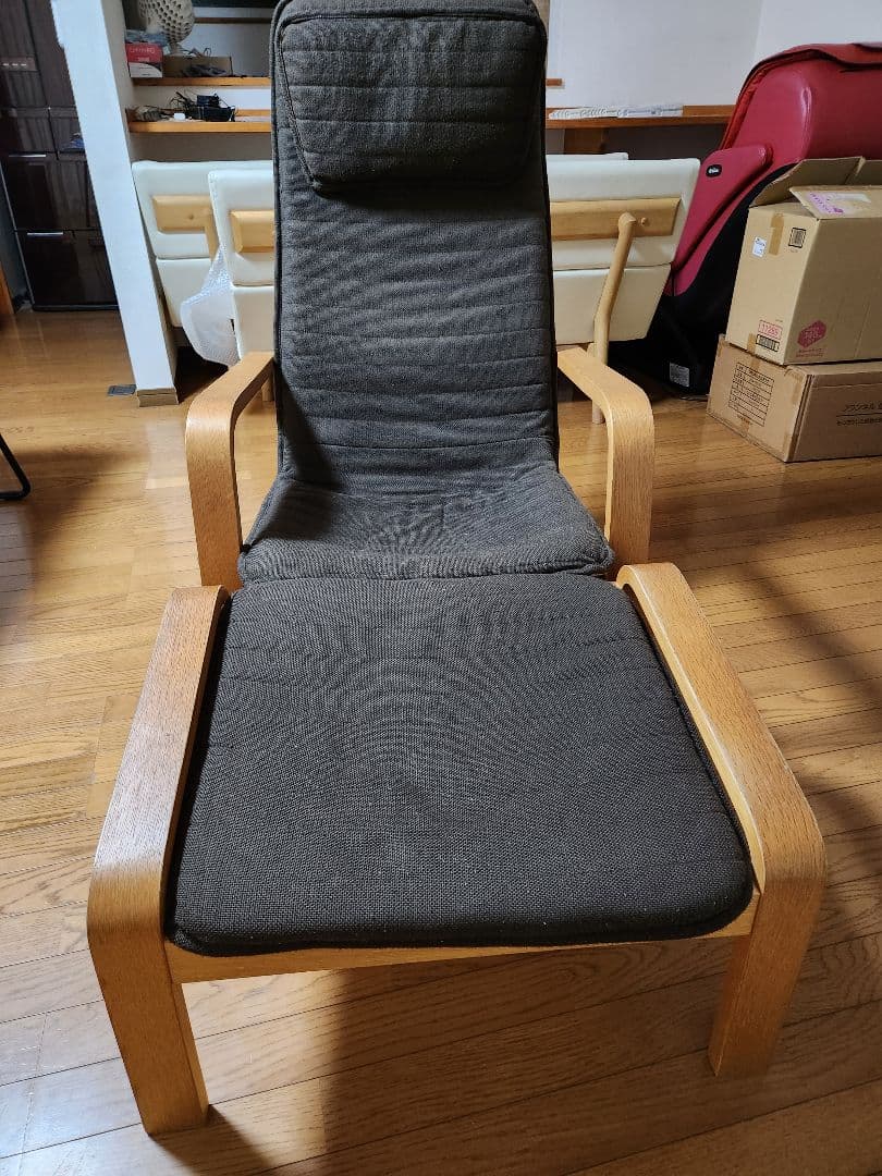 無印良品★リラックスチェア★オットマン★アクリル混平織★廃盤★ブラウン