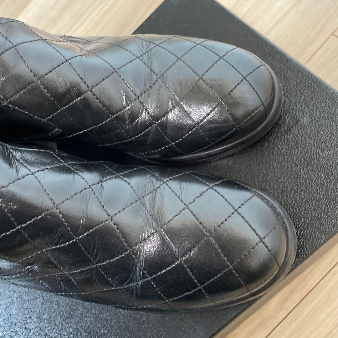 シャネル　黒　38 レザー