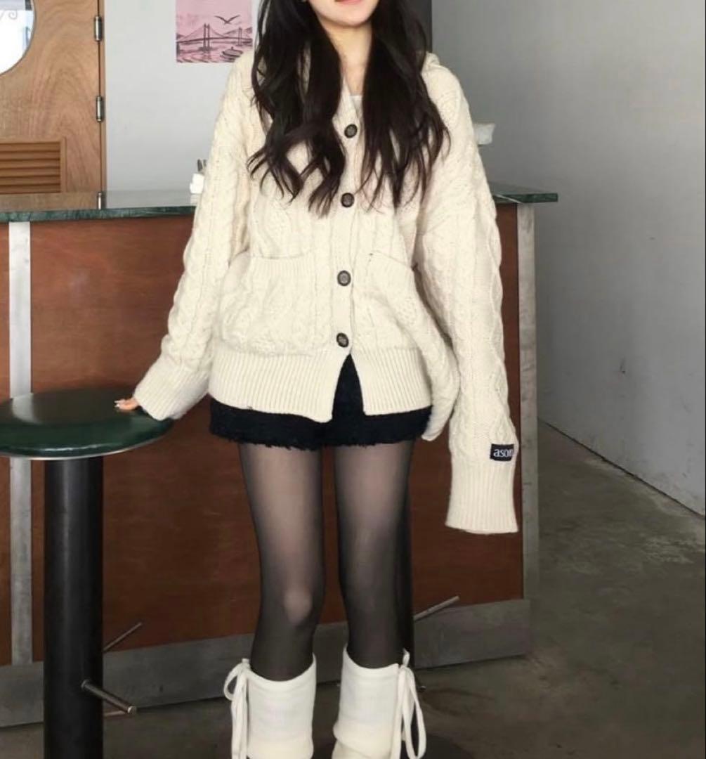 ason ELO TWISTED HOOD CARDIGAN カーディガン