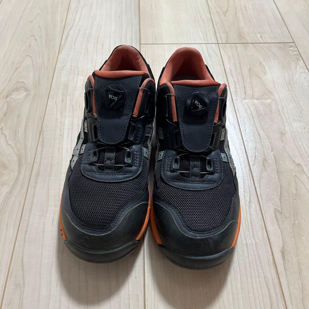 ASICS ウィンジョブ安全靴 黒/オレンジ