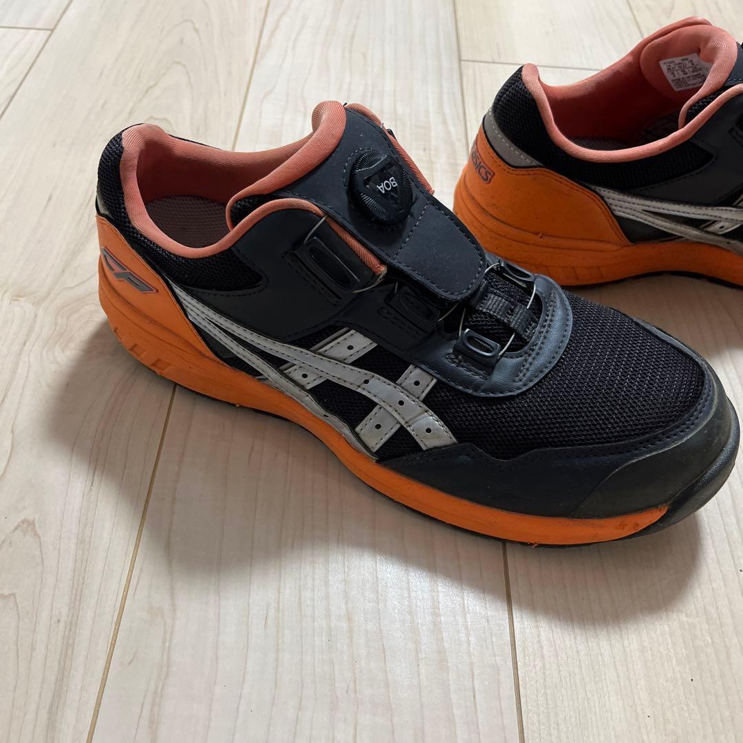 ASICS ウィンジョブ安全靴 黒/オレンジ