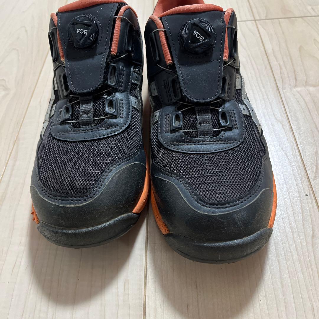 ASICS ウィンジョブ安全靴 黒/オレンジ