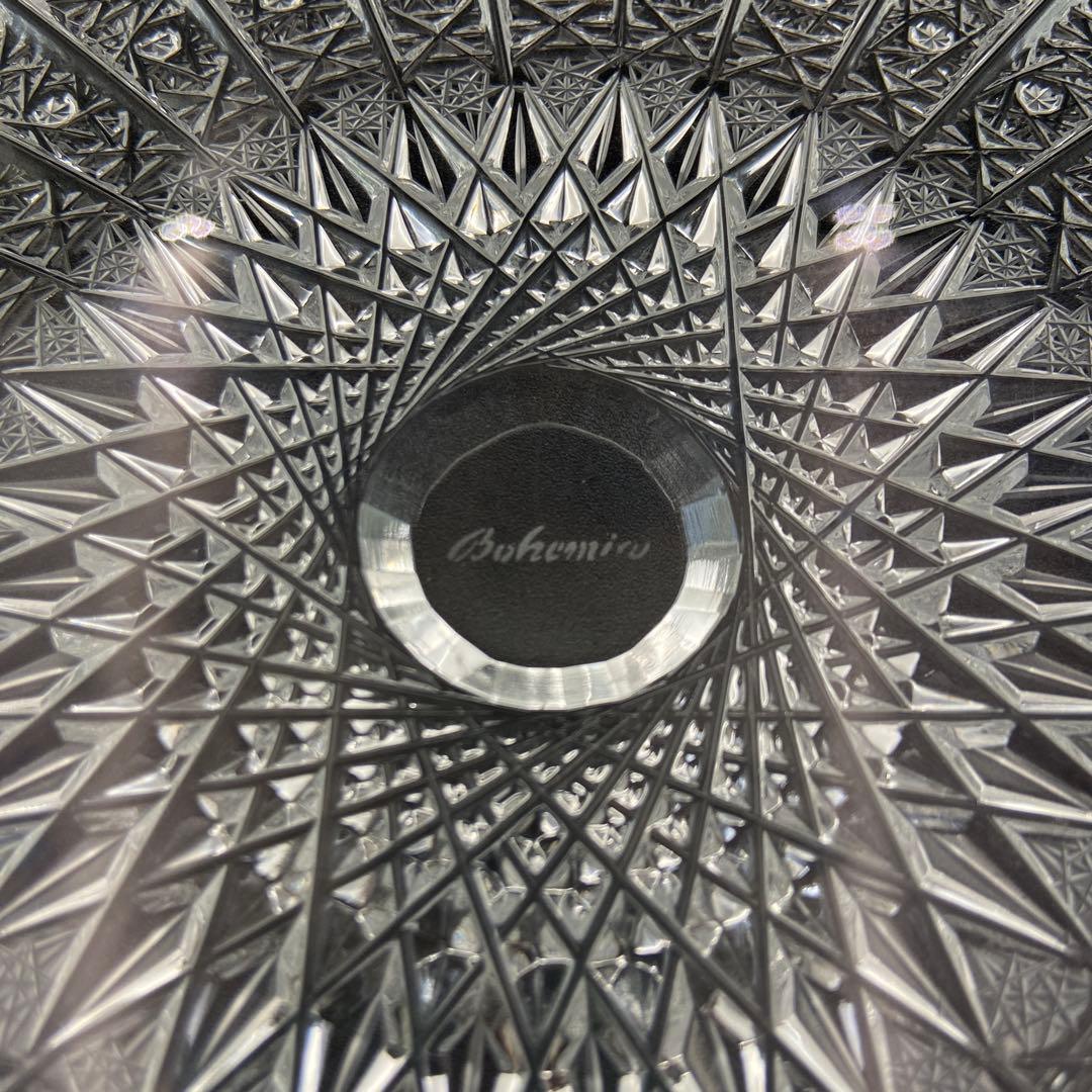 ボヘミアガラス クリスタル ラスカ 楕円 オーバル 大皿 54cm 箱あり