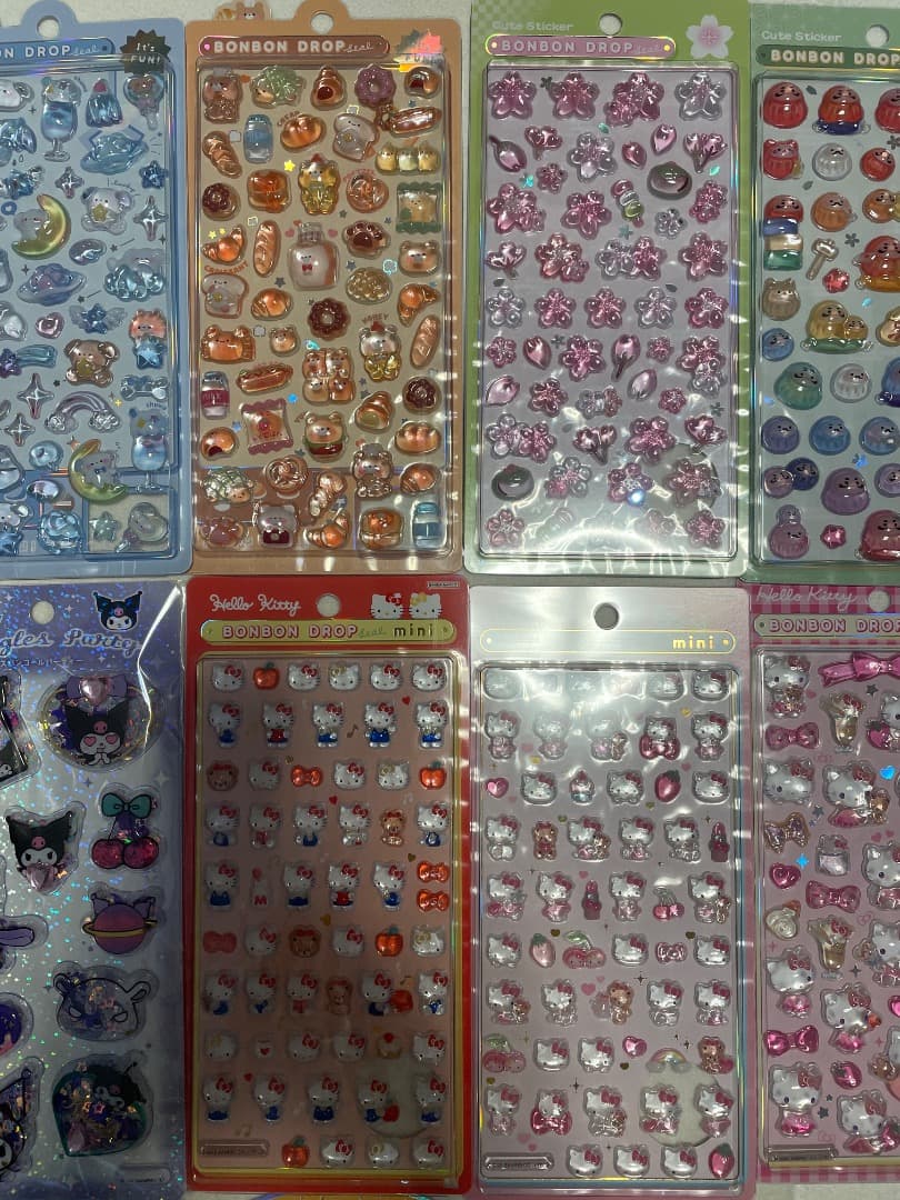 ボンボンドロップシール　まとめ売り　コットンパフィシール　サンリオ　ディズニー