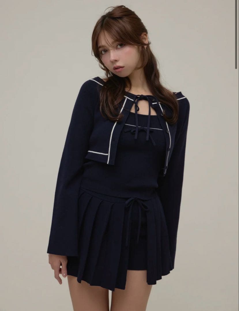 【即日発送】Jennie line knit setup /ANDMARY