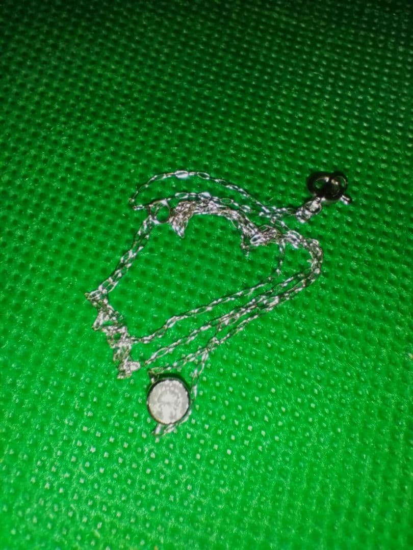 K18WGネックレス　ダイヤモンド0.2ct　綺麗なダイヤ