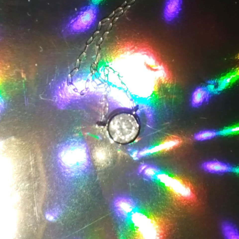 K18WGネックレス　ダイヤモンド0.2ct　綺麗なダイヤ