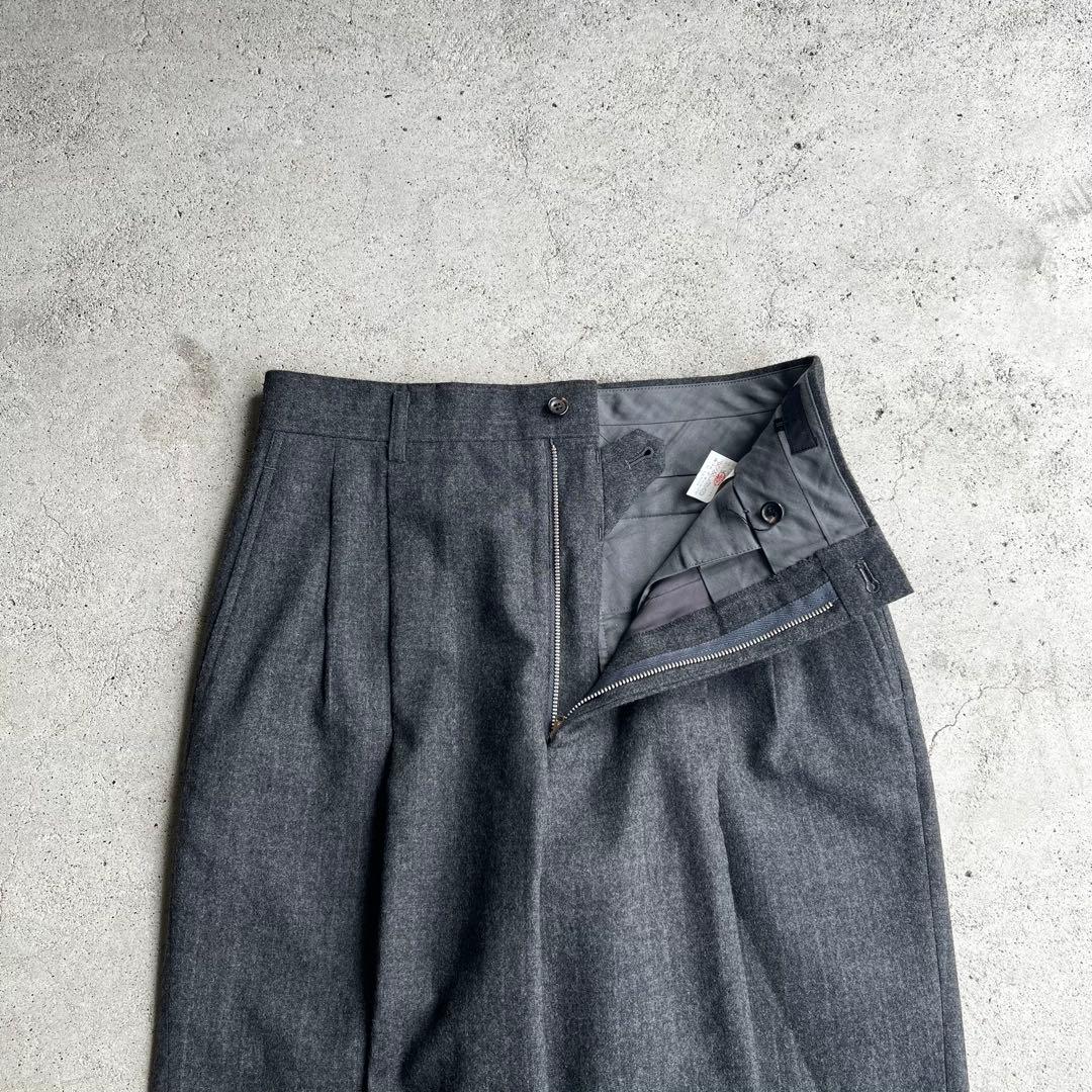 90's コムデギャルソンオム 田中オム 2タック ウールスラックス グレー