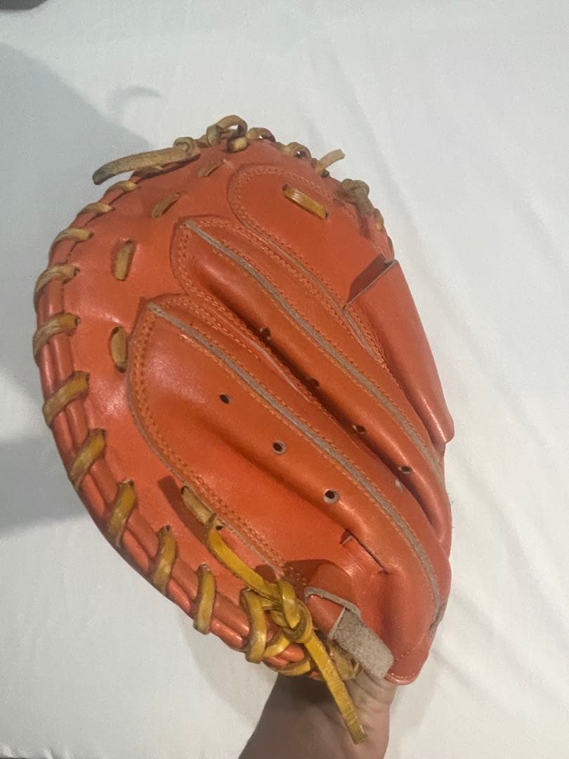 【hagiko】ハイゴールド 軟式用キャッチャーミット オレンジ