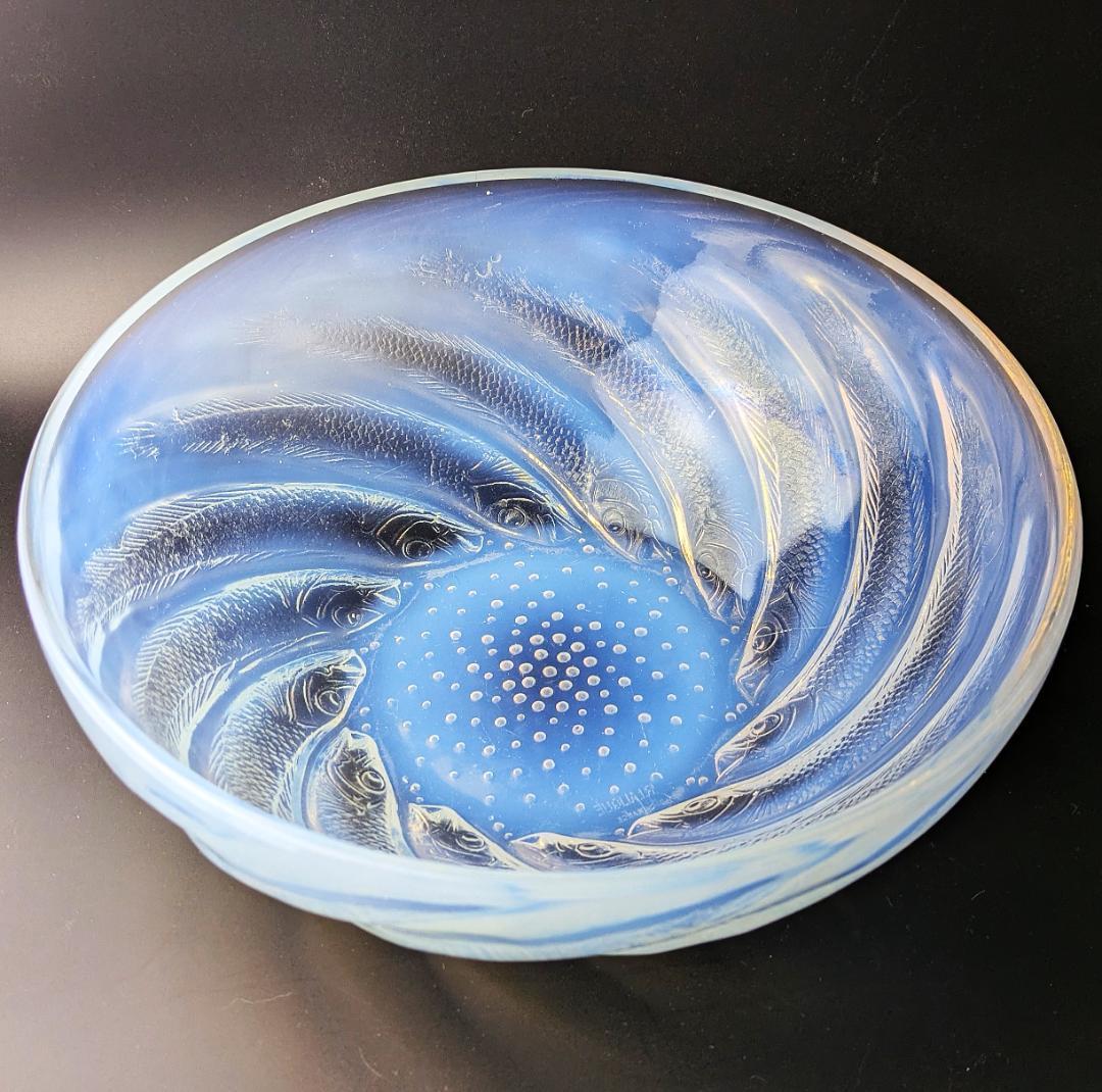 マッチーさま　深淵なるオパルセント ラリック本人作品 ポワソン 大鉢24cm 魚