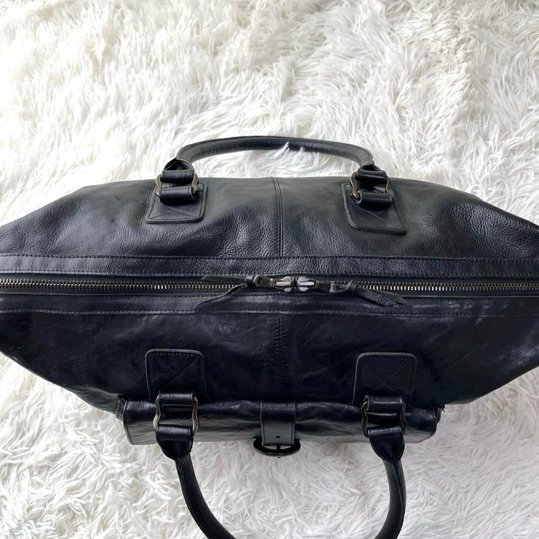 alfredoBANNISTER ボストンバッグ オールレザー 黒