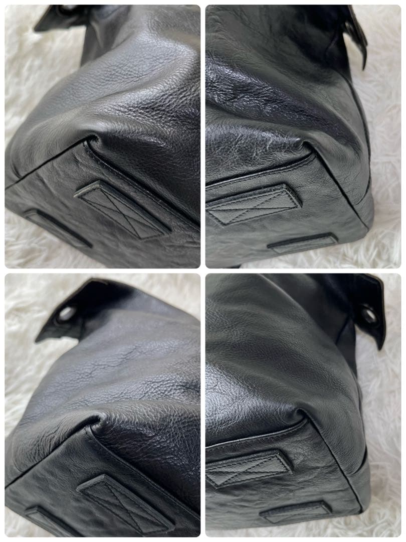 alfredoBANNISTER ボストンバッグ オールレザー 黒