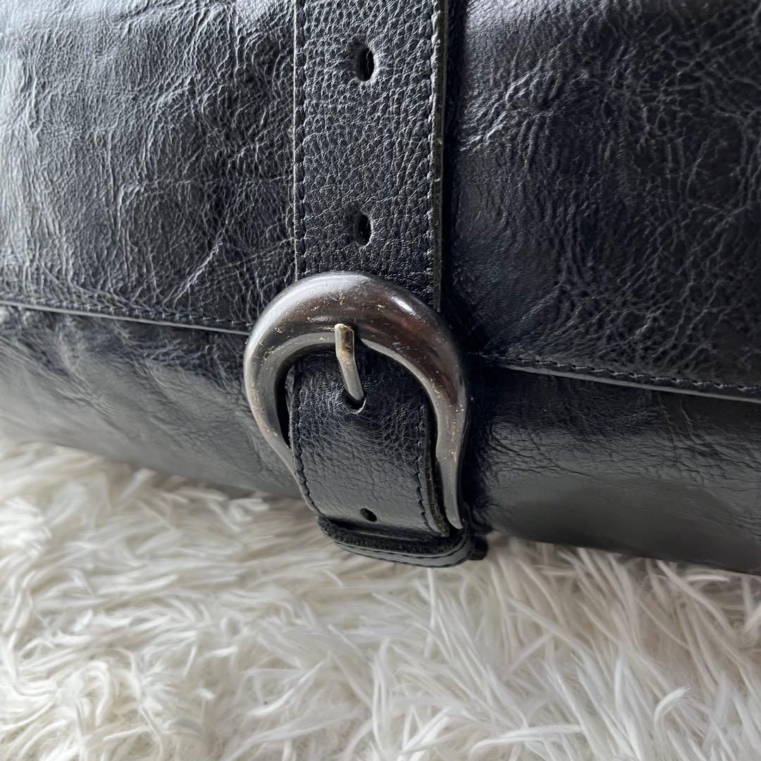 alfredoBANNISTER ボストンバッグ オールレザー 黒