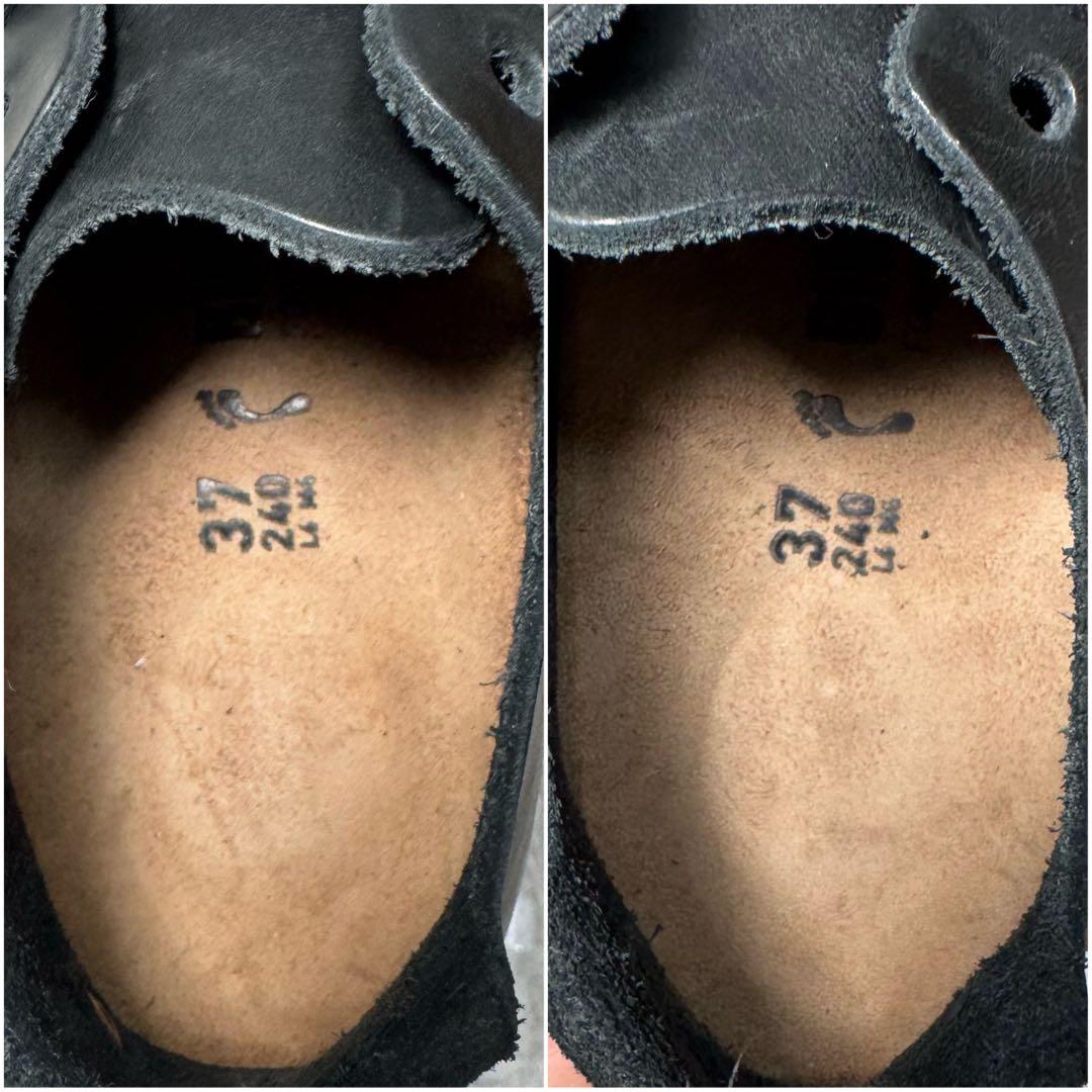 美品 ビルケンシュトック 24.0 モンタナ オイルドレザー ナロー ブラック