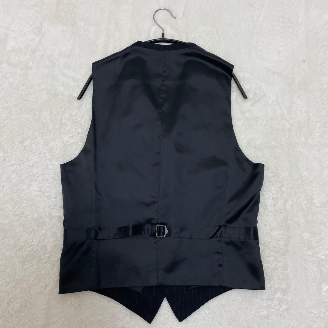 【美品】バーバリーブラックレーベル 3ピース スーツ ブラック ストラップ S