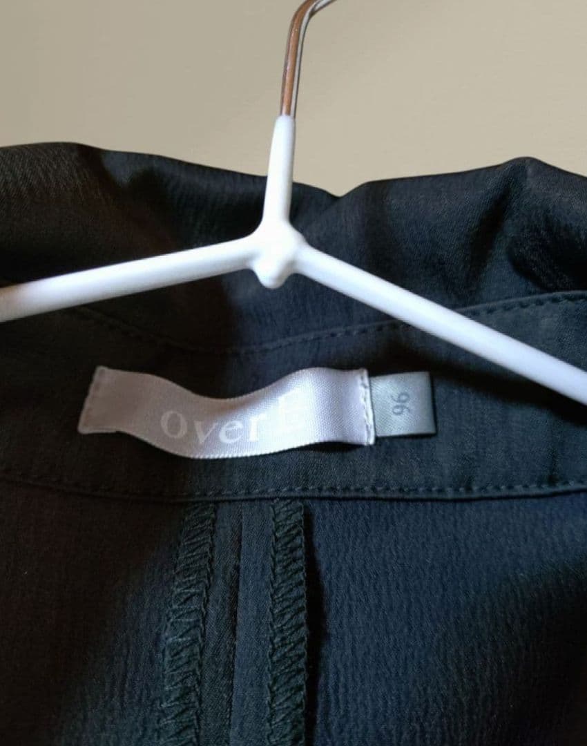 overE　オーバーイー　シャツプリーツワンピース　96　チャコール　新品