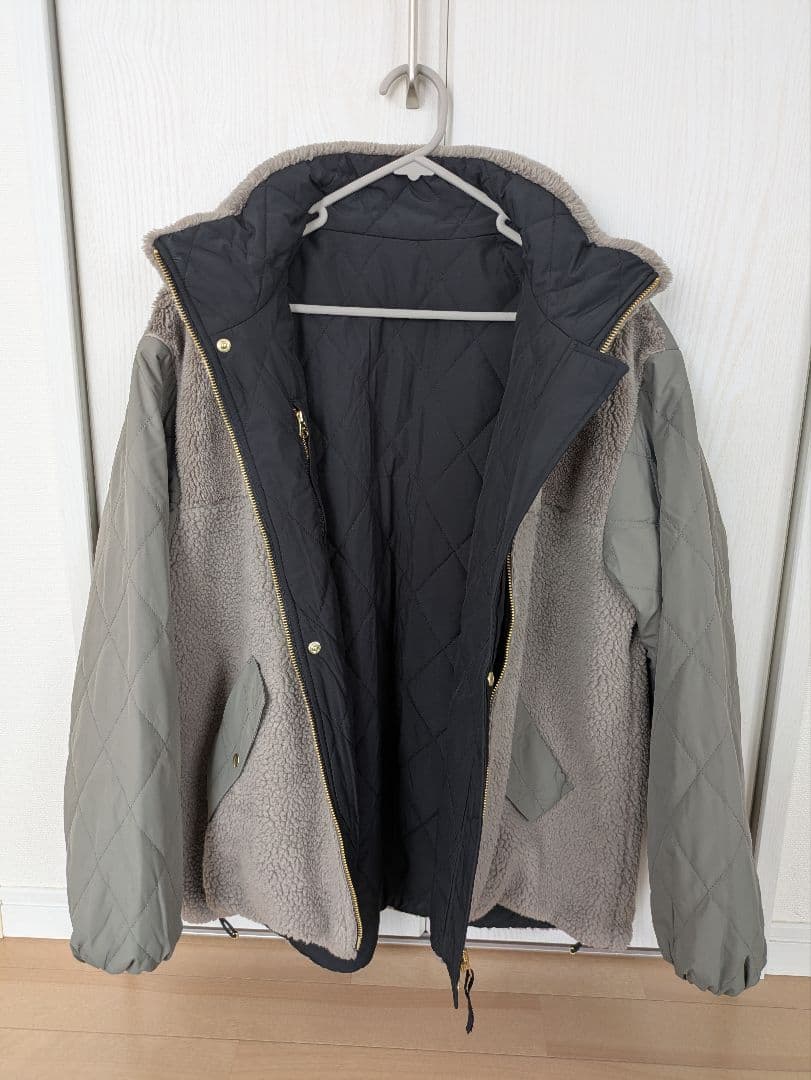 リバーシブル キルトブルゾン