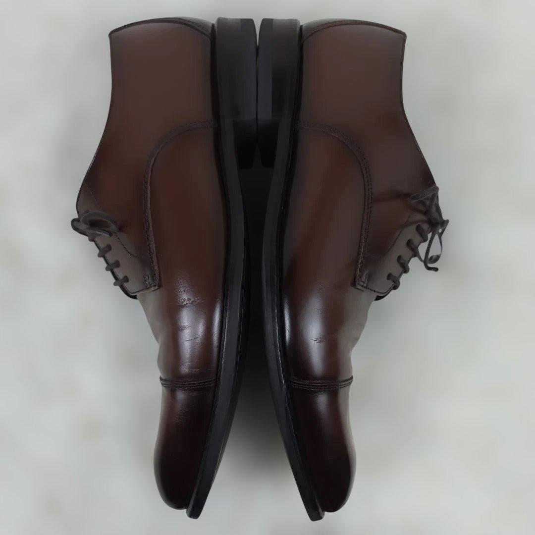 ✨極美品✨リーガル ドレスシューズ 外羽根 ストレートチップ ガラスレザー 茶色