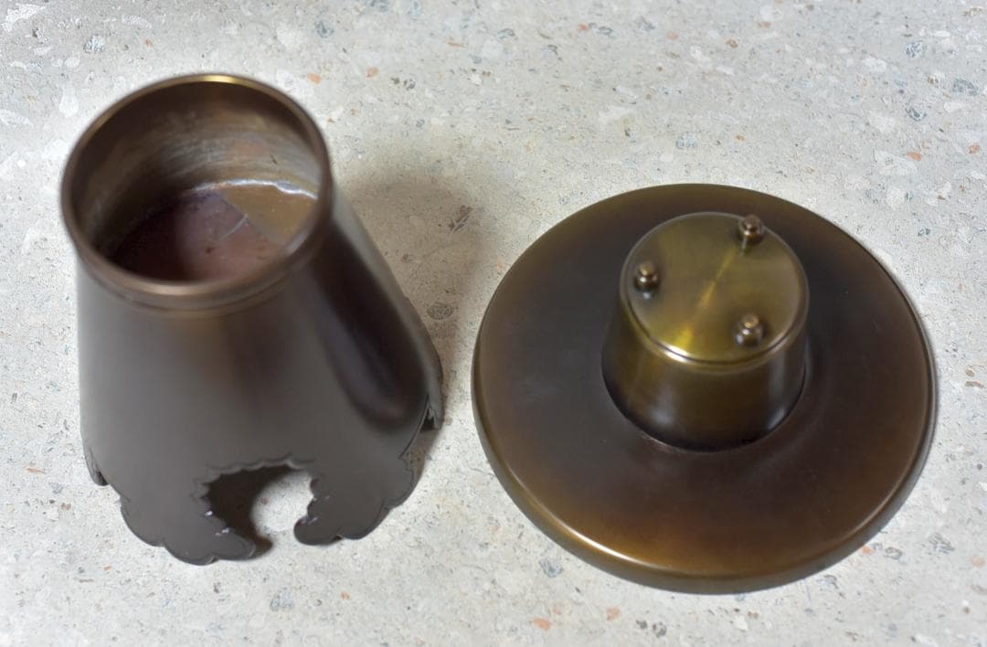 唐銅池坊、御玄猪、薄葉田【極上品】　花入れ　花道