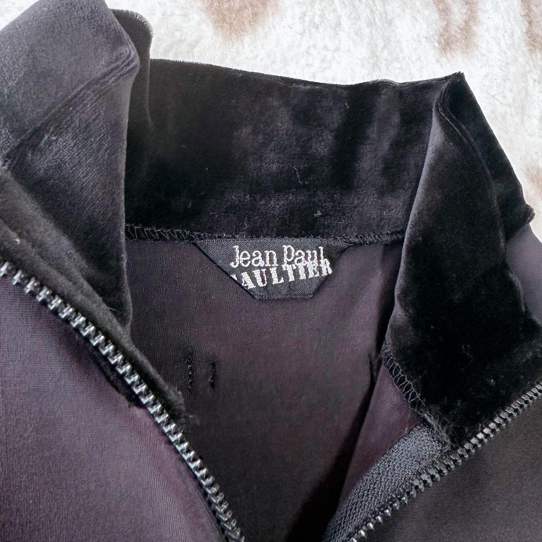 ジャンポールゴルチエ ベロア 切り替え へプラム ジップ トップス ジャケット