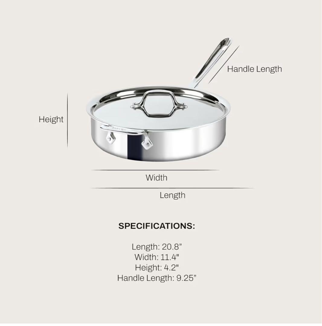 超美品☆All-Clad オールクラッド☆ステンレス超高級片手鍋☆26cm