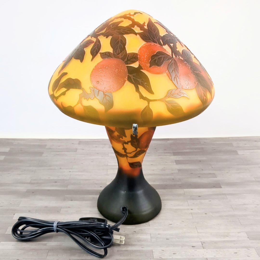 ガレ調　2灯式　アンティーク　テーブルランプ