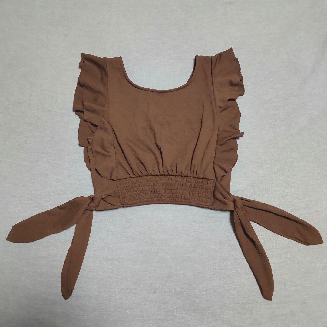 リエンダ ラッフルフリル ワイヤーカップ ビキニ 2WAY ブラウン S