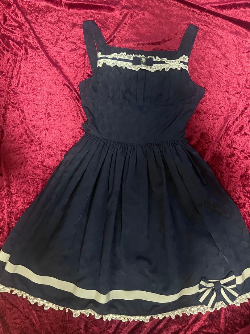 Innocent World ネイビー ジャンパースカート ロリータ ワンピース