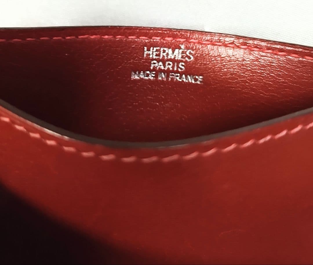 エルメス 正規品 ポルクロールレザー 名刺入れ カードホルダー