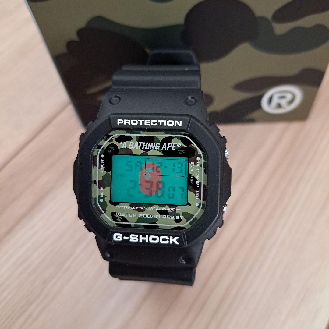 ape 腕時計　G-SHOCK　コラボ　DW5600 迷彩　人気