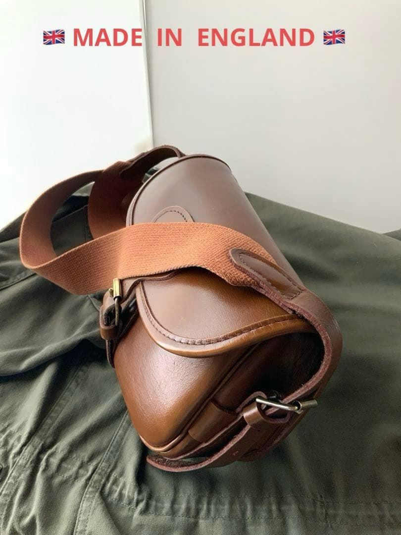 英国ミルナー 社製　本格的な本革カートリッジ(散弾/アモ)ショルダーバッグ