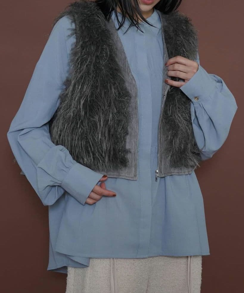 CYAN tokyo ミックスファージップベスト　ファージレ